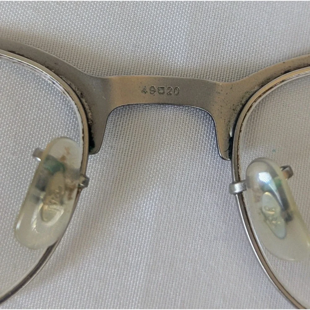 Ray Ban RB 6317 2832 Round Black Silver Eyeglasses Optical Frame‎ Only 49-20-140